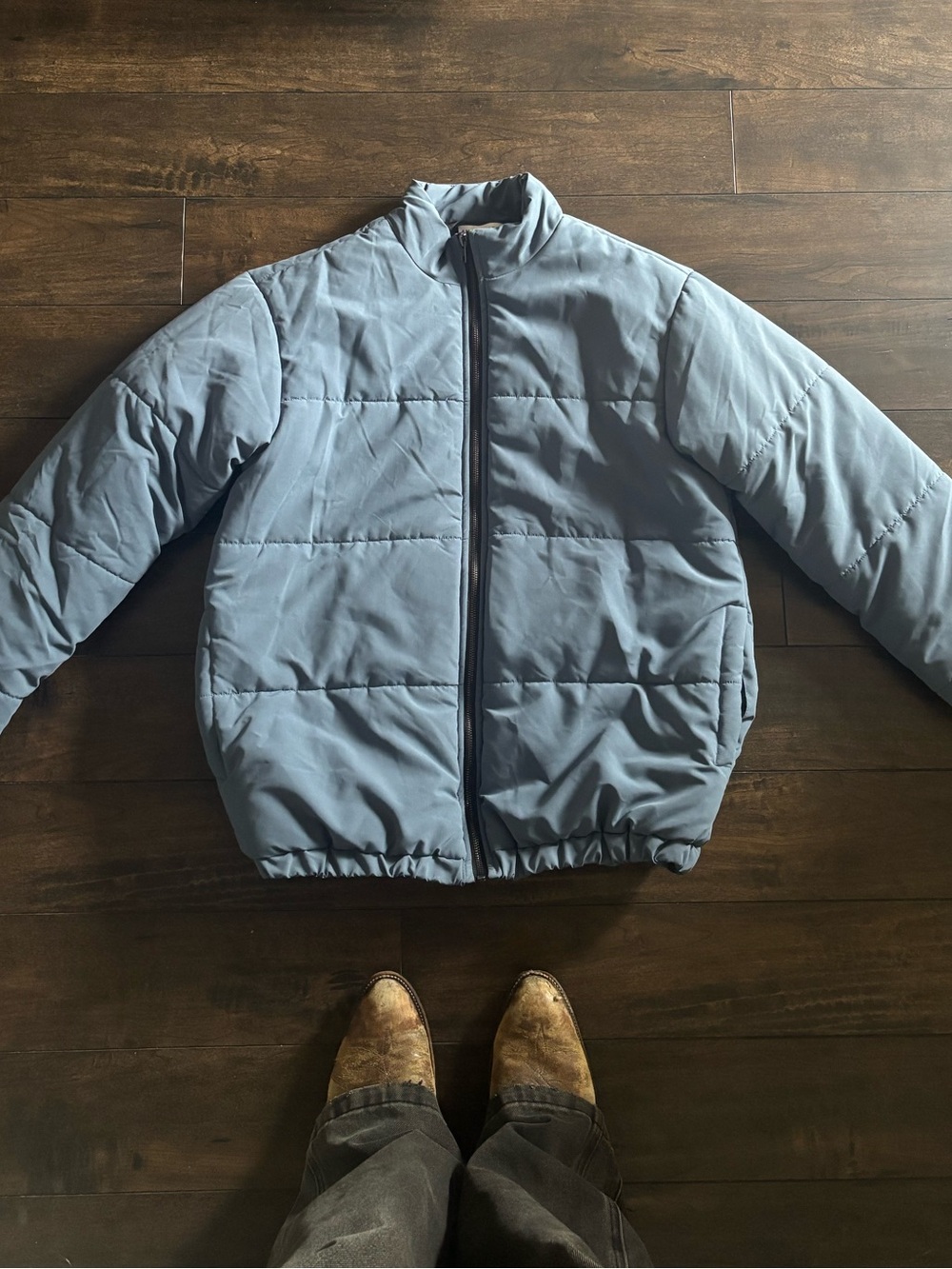 Source Unknown Light Blue Quilted Puffer Jacket
